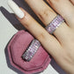 Luxury Female White Crystal Stone  Ring Irregular Zirconia Wedding Rings for Women Trendy Geometric Zircon Engagement Ring