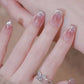 Zenat 24Pcs Glitter Diamond Press-On Nails