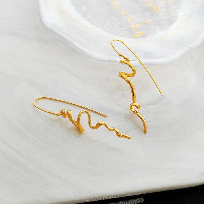 Zenat 3D Abstract Earrings – Stylish Retro Women Jewelry