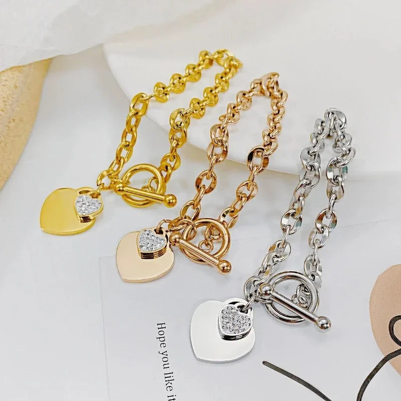 Zenat No Fade Stainless Steel Gold Plated Bracelet