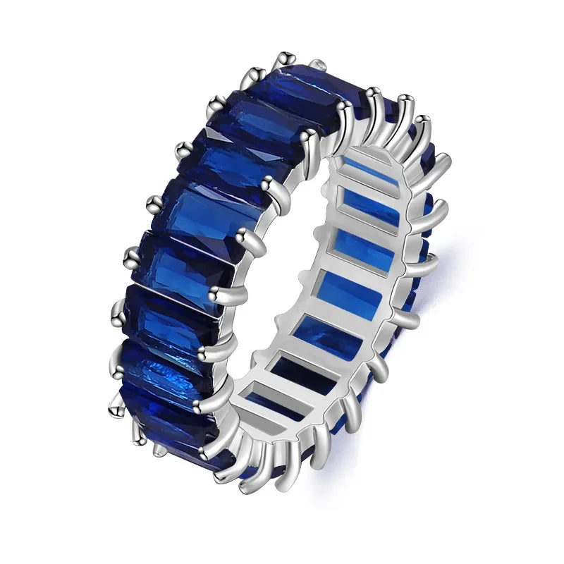 Luxury Female White Crystal Stone  Ring Irregular Zirconia Wedding Rings for Women Trendy Geometric Zircon Engagement Ring