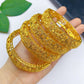 Bridal 24k Gold Color Round Bangles Adjustable