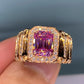 Zenat Pink Cubic Zirconia Ring for Women