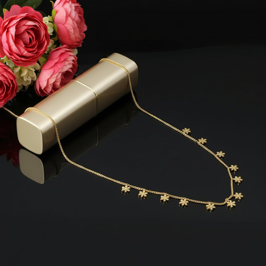 Zenat Golden Chains Necklaces Star Heart Stainless Steel