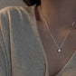 Fashion Trend Unique Design Elegant Delicate Light Luxury Green Zircon Necklace Women Jewelry Party Premium Stud Earrings Gift