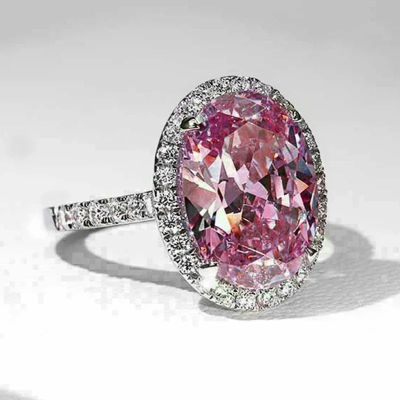 Zenat Pink Cubic Zirconia Ring for Women