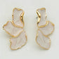 Zenat Metal Flower Statement Stud Earrings for Women