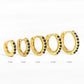 Zenat Rainbow Crystal Hoop Earrings – Minimal Small Huggie