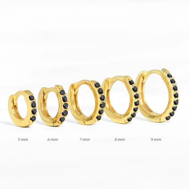 Zenat Rainbow Crystal Hoop Earrings – Minimal Small Huggie