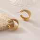 Zenat Big Hoop Earrings – Geometric Layered Luxury Drop