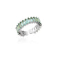 Colorful Cubic Zircon Open Ring For Women Stainless Steel Gold Color Square Rings Bohemian Romantic couple Jewelry Gifts