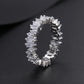 Fashion Luxury Cubic Zirconia Engagement Rings for Women Marquise Crystal Wedding Ring Party Jewelry Gift