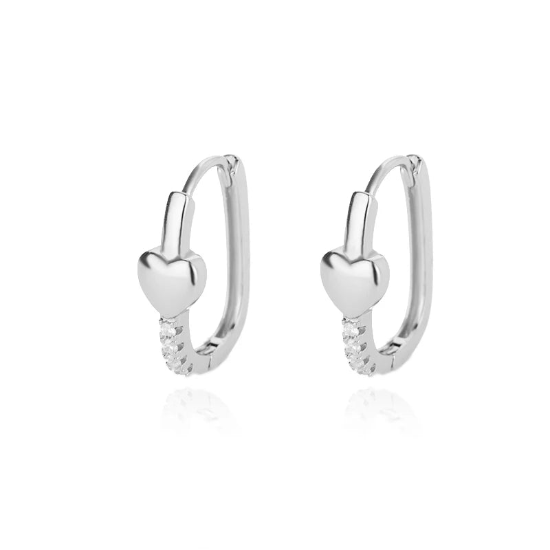 Zenat Round Hoop Stainless Steel Earrings for Women