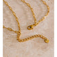 Yhpup Double-Layer Chain Heart Cross Religious Drop Stacking Charm Pendant Necklace 18K Golden Stainless Steel Statement Jewelry