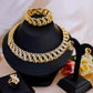 Zenat 5 Piece Bridal Set 18k Gold Plated Stylish Bow Infinity