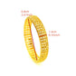 24K gold plated Bangles Hollowed Design Adjustable