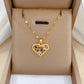 Trendy Heart Stainless Steel Zirconia Necklaces For Women Girls Love Gold Color Metal Necklace Party Birthday Daily Jewelry