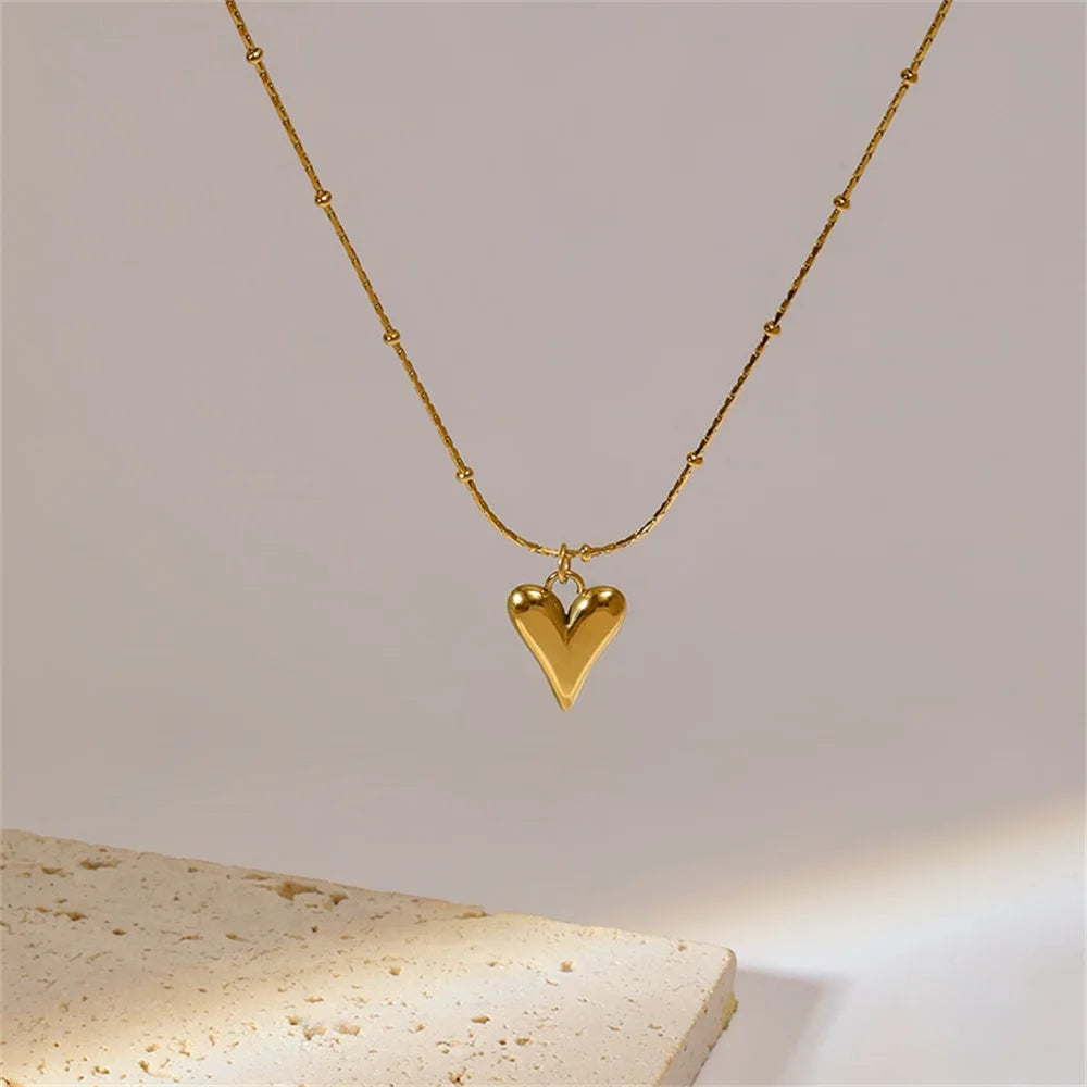 Zenat 316L Stainless Steel Love Necklace Set