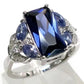 Zenat Oval Crystal Wedding Engagement Ring