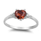 Zenat Elegant Red Corundum Ring with Large Zircon