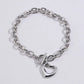 Zenat Love Stainless Steel Bracelet & Necklace Set