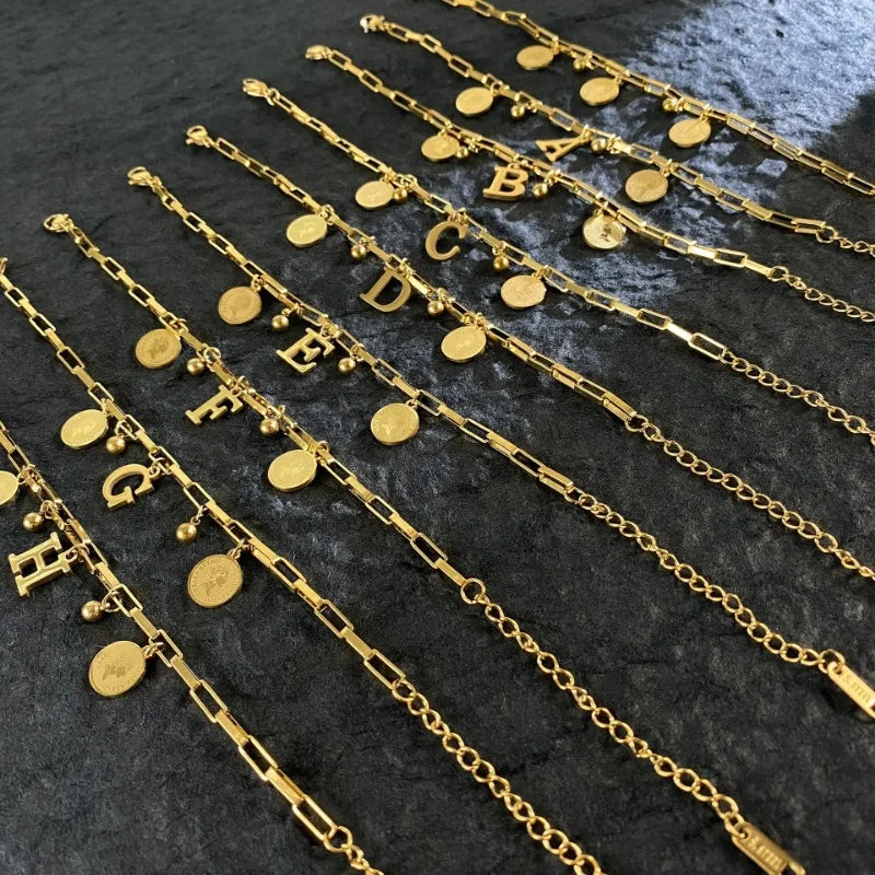 Named Letters 18K Gold-plated Stainless Steel Bracelet