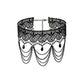 Zenat Neo-Gothic Black Lace Punk Choker Necklace