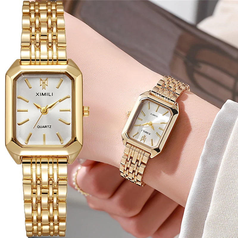 Zenat Gold Luxury Strap Wristwatches
