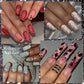 Zenat Bright Red Sparkling Glitter Gel Nail Polish