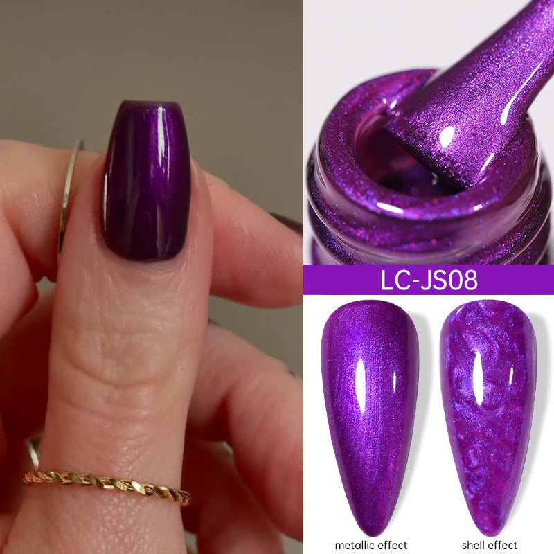 Zenat Bright Red Sparkling Glitter Gel Nail Polish