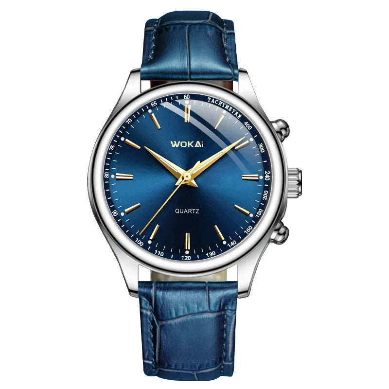 Zenat Geneva Wristwatch Alloy Case Leather