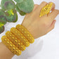 Bridal 24k Gold Color Round Bangles Adjustable