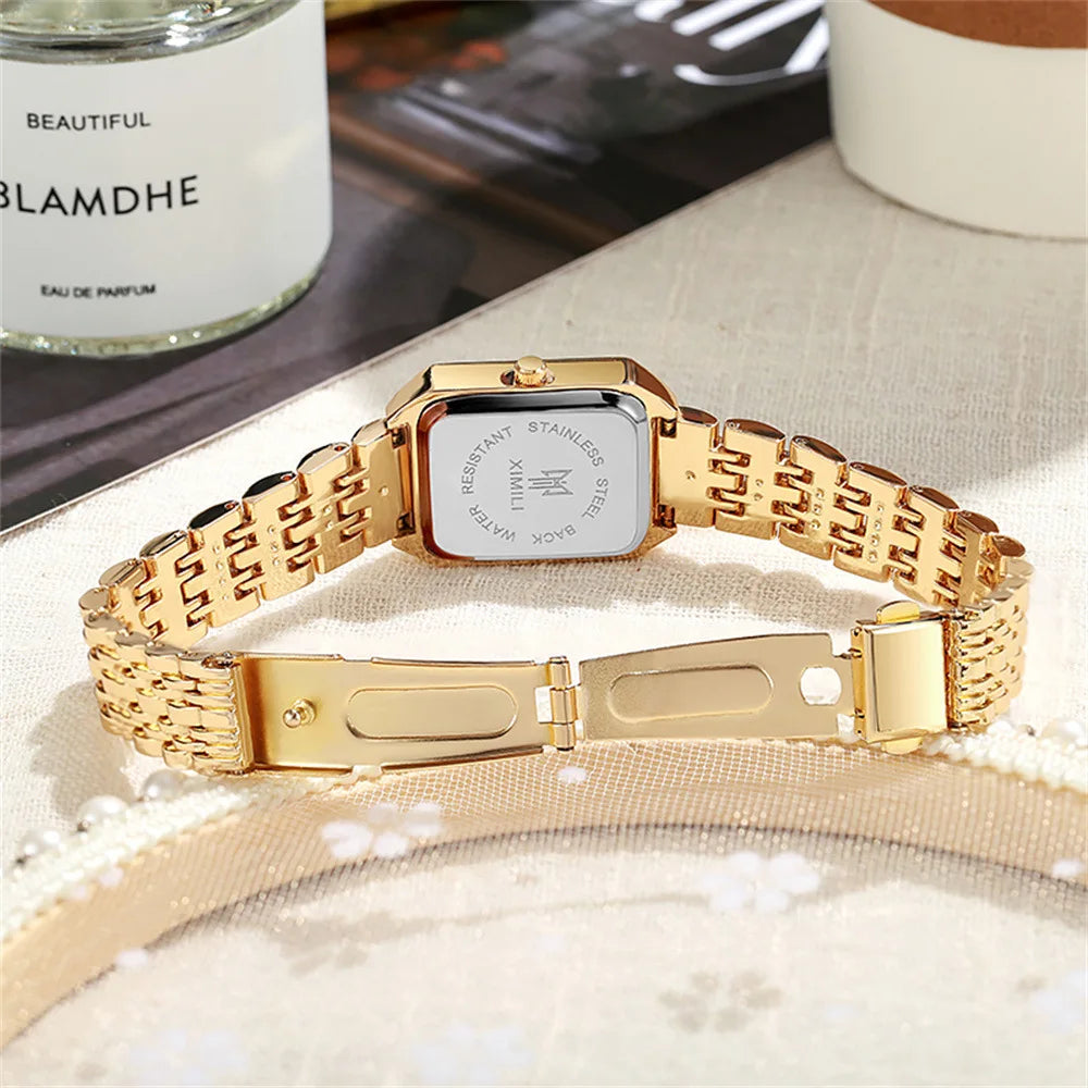 Zenat Gold Luxury Strap Wristwatches
