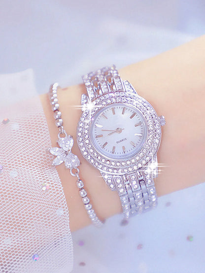 Zenat Zircon Studded Watch For women