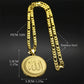Zenat Islamic Quran Allah Crescent Moon Pendant Necklace