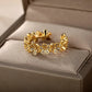 Zenat Zircon Geometric Evil Eye Adjustable Ring
