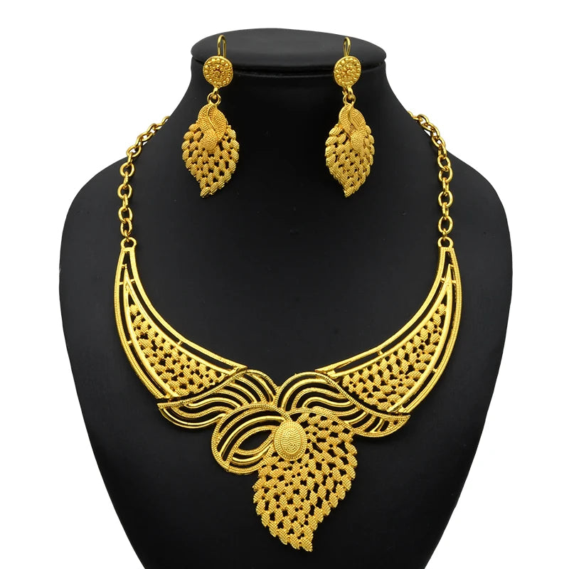 Zenat Luxury Indian style Jewelry Sets 24K Golden
