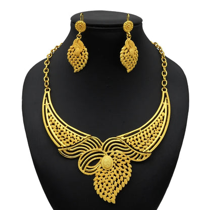 Zenat Luxury Indian style Jewelry Sets 24K Golden