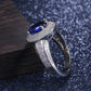 Zenat Luxury Prong Rings – Deep Blue Zircon