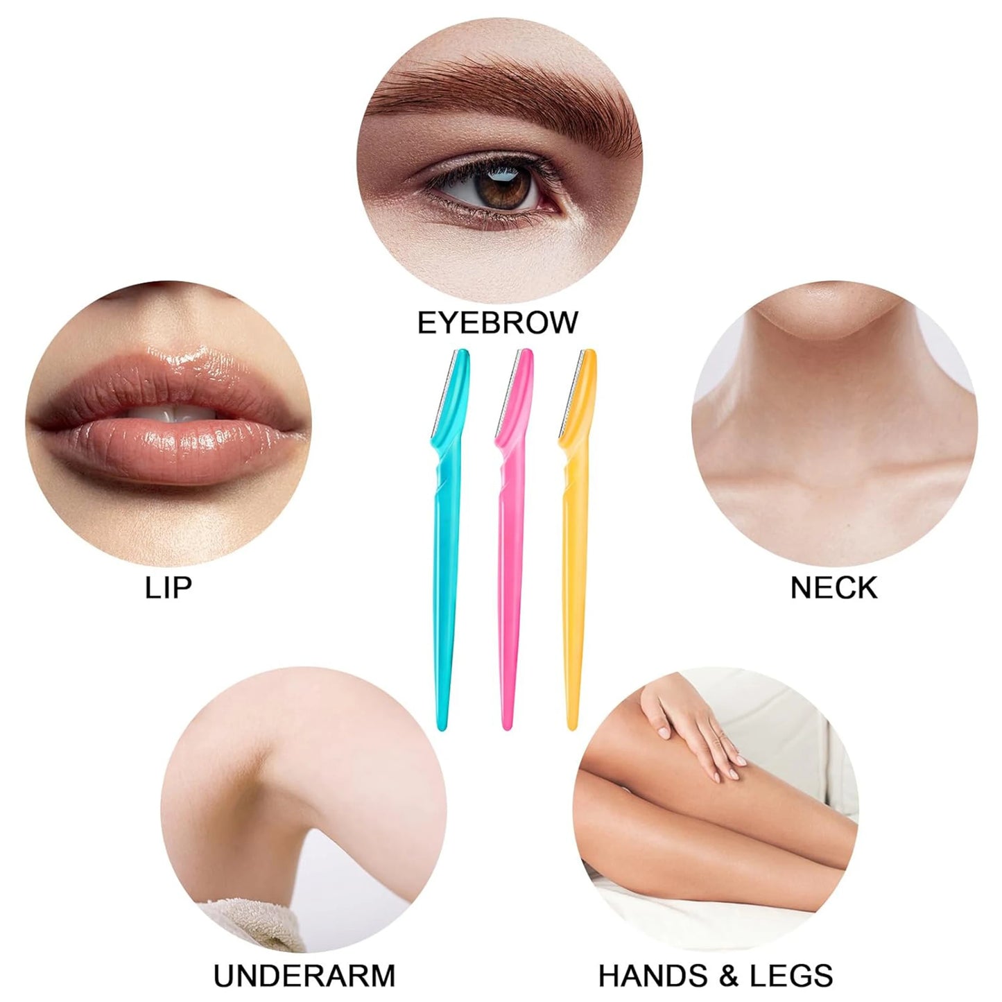 Zenat Brow & Face Razor Set for Men & Women