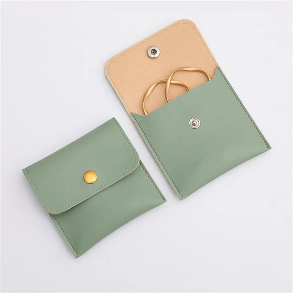 Leather Packaging Bag Set Flip-Top Paper Jewelry Box