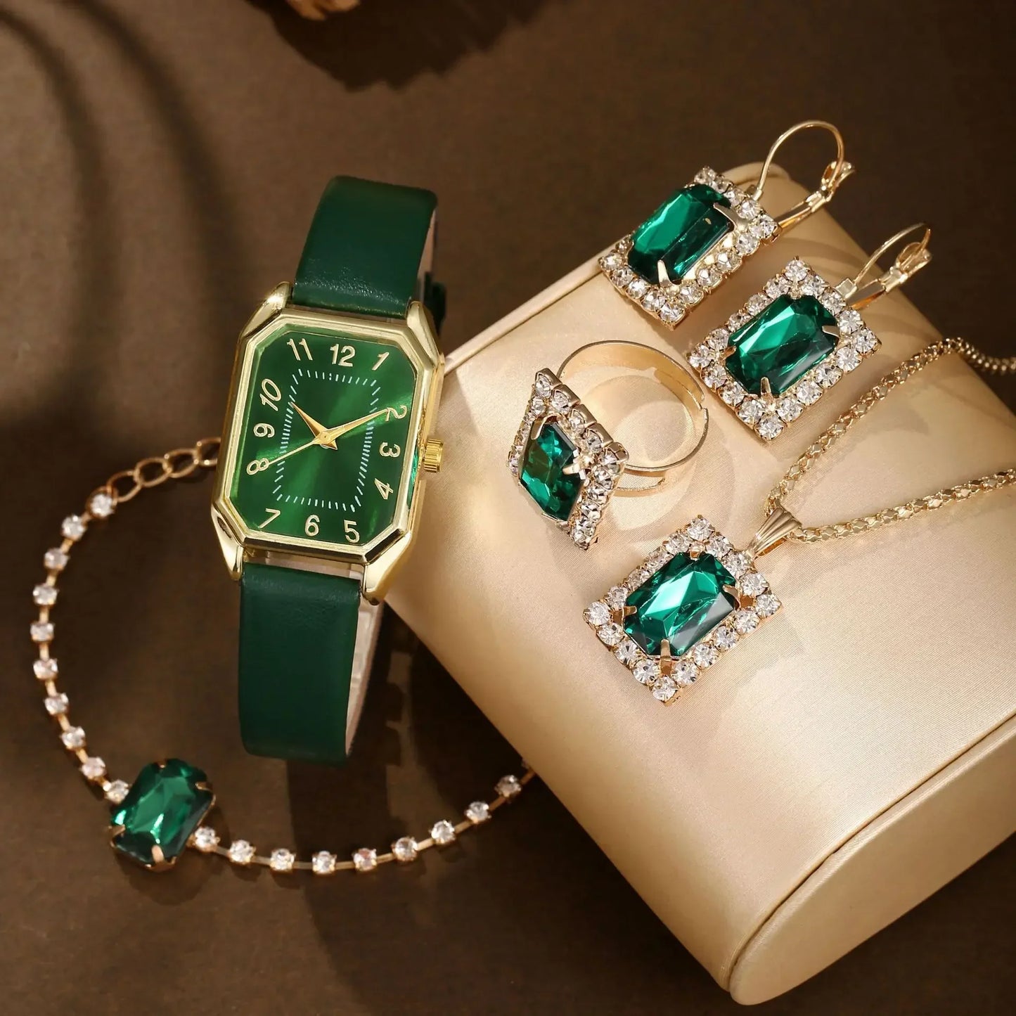 Luxury Fashion Square Women's Watches Brand Ladies Quartz Wristwatch Classic Simple Femme Blue Leather Band