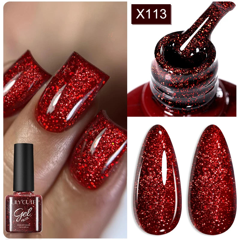 Zenat Red Autumn Winter Gel Nail Polish