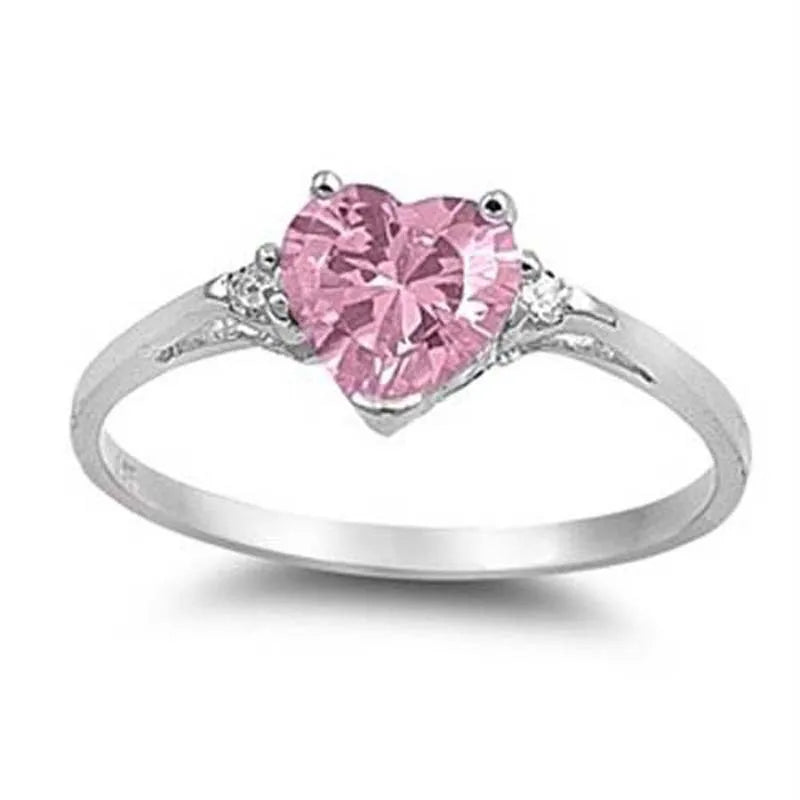 Zenat Pink Cubic Zirconia Ring for Women