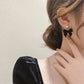 Zenat Vintage Black Bowknot Geometric Stud Earrings