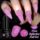 Zenat Bright Red Sparkling Glitter Gel Nail Polish