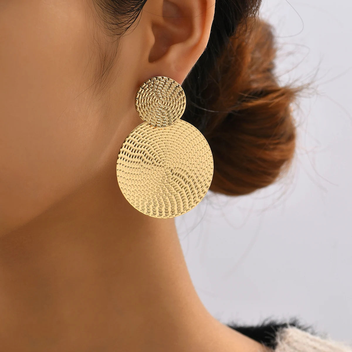 Zenat Bohemian Geometric Round Earrings for Women