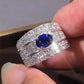 Zenat Blue Cube Zircon Elegant Ring