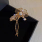 Zenat Sweet Flower Rhinestone Lapel Pin Brooch