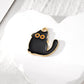 Zenat 10pcs Black Cat Enamel Charm Set